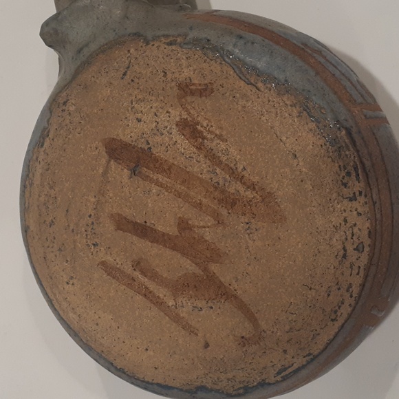 Handcrafted Ceramic Mug with Handle - Gray and Brown - Picture 6 of 6